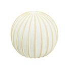 Escultura esfera em ceramica decorativo branco e creme 20cm