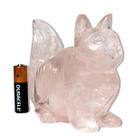 Escultura Esquilo Esculpido Quartzo Rosa 778g 10cm Tipo B Escultura Esquilo Esculpido Quartzo Rosa 778g 10cm Tipo B