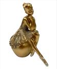 Escultura Estátua Bailarina Sentada Na Bola Resina Escultura Estátua Bailarina Sentada Na Bola Resina