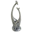 Escultura Estátua Casal De Girafas 38x16x14cm Resina Importada SALDÃO.