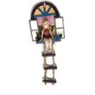 Escultura: estátua, fada, corda de escalada, resina, 26,5 cm, pendurada Escultura: estátua, fada, corda de escalada, resina, 26,5 cm, pendurada
