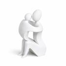Escultura Estátua Moderna Amor de Mãe e Filho Dia das Mães Cor:Branco