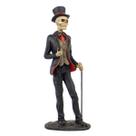 Escultura Exu Caveira Preto e Vermelho 27 cm em Resina