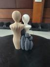 Escultura Família 5 Pessoas Decoração Pai Mãe Filho Casa Tons Variados Escultura Família 5 Pessoas Decoração Pai Mãe Filho Casa Tons Variados