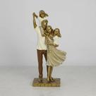 Escultura Familia Casal Com Duas Filhas Irmãs Em Resina Escultura Familia Casal Com Duas Filhas Irmãs Em Resina