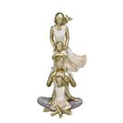 Escultura Família Casal Com Duas Meninas Irmãs Em Resina Escultura Família Casal Com Duas Meninas Irmãs Em Resina
