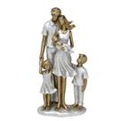 Escultura Família Decorativa Casal Com Três Filhos - Espressione Italy