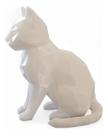 Escultura Gato Geométrico 3d Moderno 13cm