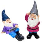 Escultura Gnomo De Jardim Decoração Ao Ar Livre Duende 2un
