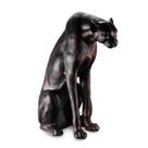Escultura Guepardo Pantera Sentado Médio, 70 cm