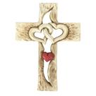 Escultura Heart Cross 17,5 cm Estátuas religiosas de resina