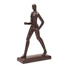 Escultura Homem Caminhando em Cerâmica Preto - Decorafast MT