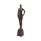 Escultura Homem Em Cerâmica Preto Mart 44x10cm