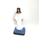 Escultura Iemanjá umbanda 11 cm manto branco resina