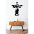 Escultura Jesus Mdf De 6mm De 50cm- Preto