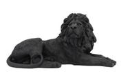 ESCULTURA LEAO DECORATIVO DE CHAO EM RESINA PRETO 80cm ESCULTURA LEAO DECORATIVO DE CHAO EM RESINA PRETO 80cm