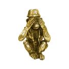 Escultura Macaco Resina Dourado Envelhecido Luxo Escultura Macaco Resina Dourado Envelhecido Luxo