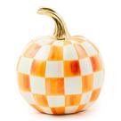 Escultura MACKENZIE-CHILDS Mini Pumpkin Orange Check Resin