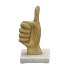 Escultura mao decorativa em aluminio e base de marmore Escultura mao decorativa em aluminio e base de marmore
