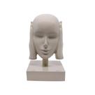 Escultura Máscara Rosto Surdo Nude Em Cerâmica 25X15cm