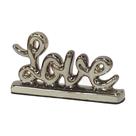 Escultura mini love prata chumbo