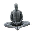 Escultura Moderna Minimalista Geométrica De Figura Sentada Impressa Em 3D Arte Zen Para Decoração De
