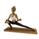 Escultura Mulher Fit em Resina 19,5x8x16,5cm Dourado Espressione Escultura Mulher Fit em Resina 19,5x8x16,5cm Dourado Espressione