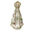 Escultura nossa sra aparecida br decoupada floral 14,5cm Escultura nossa sra aparecida br decoupada floral 14,5cm