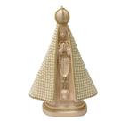 Escultura nossa sra aparecida com perolas de 28cm