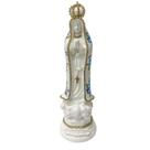 Escultura nossa sra de fatima branca decoupada azul 20cm Escultura nossa sra de fatima branca decoupada azul 20cm