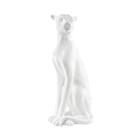 Escultura Obra De Arte Estátua Pantera Sentada Média, Luxo 60cm