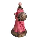 Escultura Orixa Obá Rosa Vintage 13cm em Resina