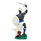 Escultura Orixá Oxaguiã Azul e Branco 19 cm em Resina