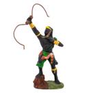 Escultura Orixa Oxossi Verde 22 cm em Resina