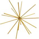 Escultura Ouriço Decorativo em Metal Retrô Design Moderno Sofisticado 15 cm DOURADO