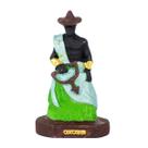 Escultura Oxossi verde 10cm resina