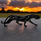 Escultura Pantera Em Fibra Luxo Artesanal