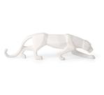 Escultura Pantera em Poliresina Branca 44,5x13x6cm - Mart