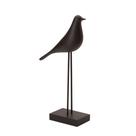 Escultura Pássaro em Poliresina - Preto
