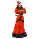 Escultura Pomba Gira Caveira Vermelha 25cm em Resina