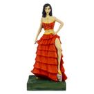 Escultura Pomba Gira Vermelha 24 cm Crânio Resina