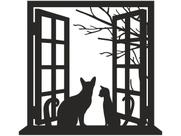 Escultura Quadro Decorativo Gato Na Janela Sala Quadro