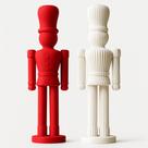 Escultura Quebra-Nozes Minimalista Decoração de Natal em Impressão 3D