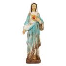 Escultura Santa Mãe Maria Sagrado Coração Resina Decorativo