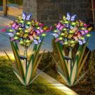 Escultura solar de metal agave Butterfly Garden Homight 2 peças