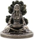 Escultura Terra Mãe Gaia Deusa 14 cm de resina pintada à mão