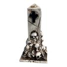 Escultura Túmulo Crânios Cor Marfim 13 cm em Resina