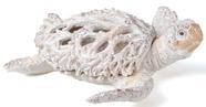 Escultura VVGIFTS Ocean Decor White Sea Turtle Coral Reef