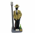 Escultura Zé Pelintra Dourado da riqueza 18 cm resina
