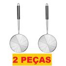 Escumadeira Aramada Resistente Fritura Inox 34,5CM De Comprimento Batata Pastel Resistente Multiuso Universal